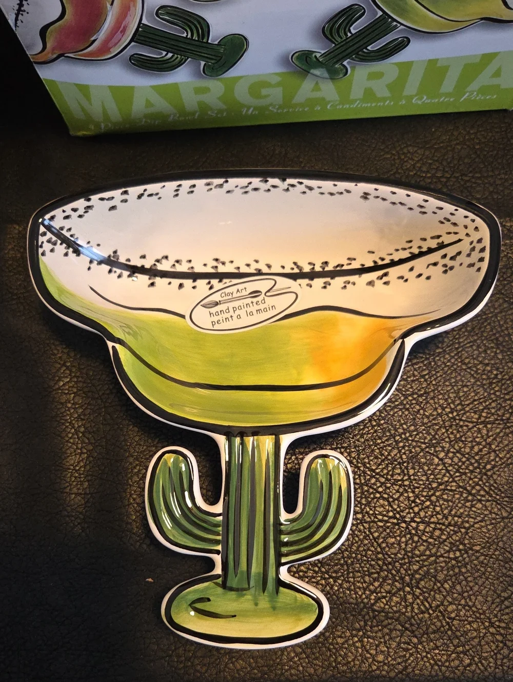 Clay Art Margarita Cactus Serving Bowl Set - Multicolor